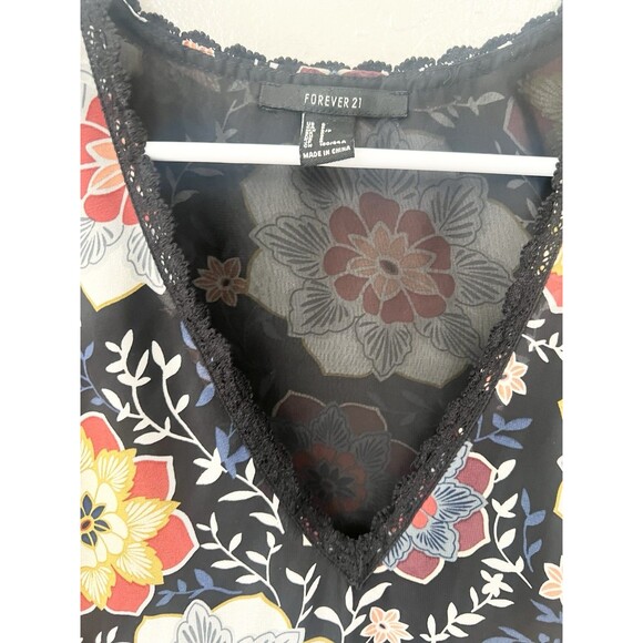 Vtg  Y2K Forever 21 Maxi Dress Size Small Black Whimsey Goth Fairy Grunge Gypsy - Picture 2 of 13